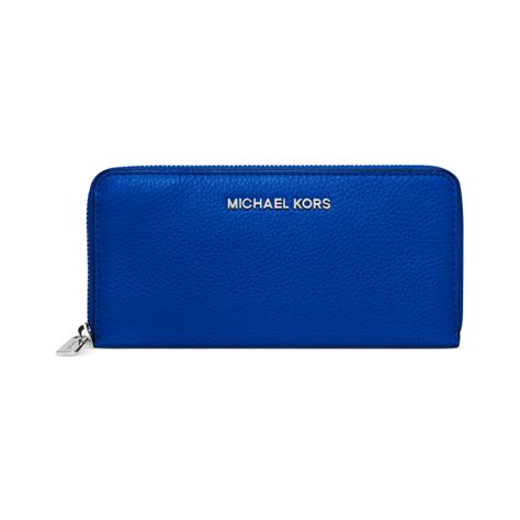 royal blue michael kors blue wallet|Michael Kors zip around wallet.